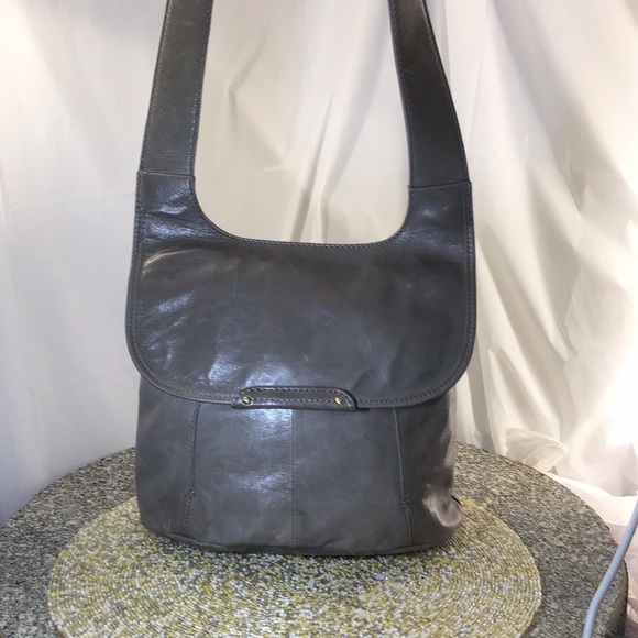 HOBO Handbags - Gray Hobo Crossbody flap over front soft leather.